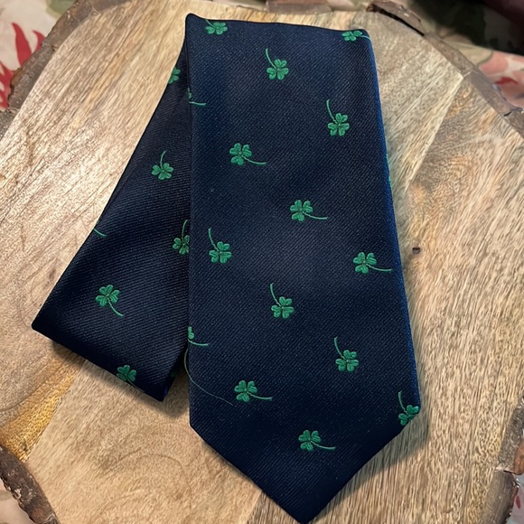 Vintage 60s RALPH MARLIN Shamrock Irish St Patrick's Day Tie Milwaukee USA NEW - Picture 2 of 12